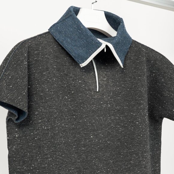 Marie Saint Pierre Reno Grey Speckled Neoprene Top - Picture 4 of 9